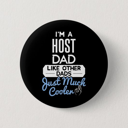 Cool Host Papa Vaders Day Gift Ronde Button 5,7 Cm (Voorkant)