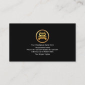 Cool Hot Blue Electric Lightning Gold Semi Truck Visitekaartje (Achterkant)