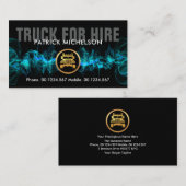 Cool Hot Blue Electric Lightning Gold Semi Truck Visitekaartje (Voorkant / Achterkant)