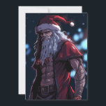 Cool Hot Buff Sixpack Badass Santa Claus Anime Feestdagenkaart<br><div class="desc">Digitale kunst van een coole, stoere kerstman. Hij pronkt met zijn handwapens en een zestal. Hij heeft tattoos en een wilde blik in zijn ogen. Hij is een cartoon anime stijl. Bovenlichaam portret. Feestelijke vakantie seizoen cadeau en groet voor familie, voor vriend, voor dochter, voor zoon, voor neef, voor iedereen!...</div>