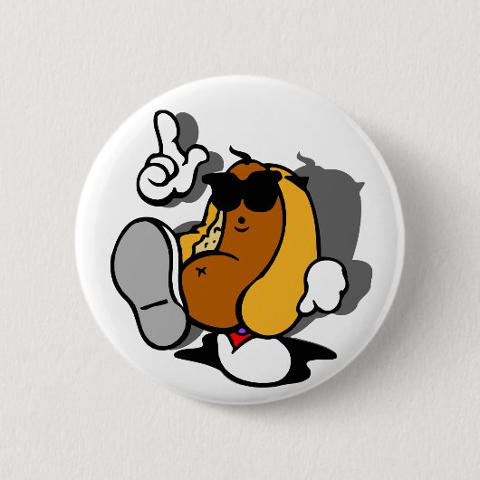 Cool Hot Dog Dancer Ronde Button 5,7 Cm (Voorkant)