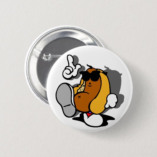 Cool Hot Dog Dancer Ronde Button 5,7 Cm (Voorkant /achterkant)