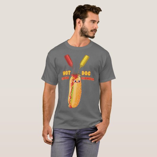 Cool Hot Dog Eating Champion Graphic T-shirt (Voorkant volledig)
