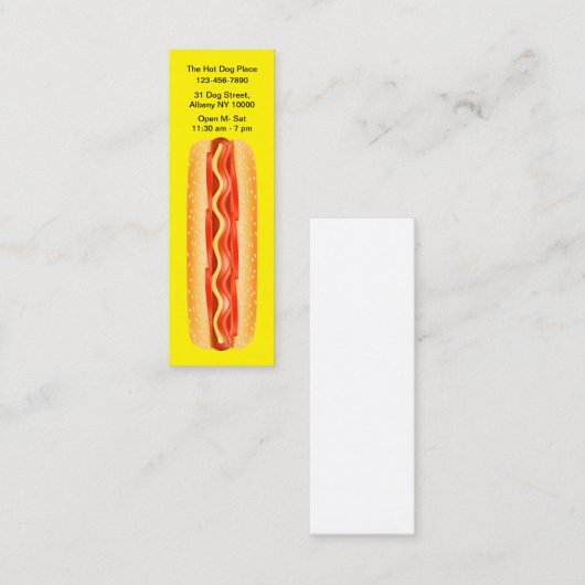 Cool Hot Dog Thema Compact Visitekaartjes (Voorkant / Achterkant)