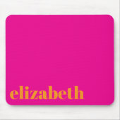 Cool Hot Pink and Orange Name Template Muismat (Voorkant)