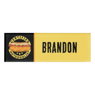 Cool Hotdog-leveranciers of bedrijven Naambadge