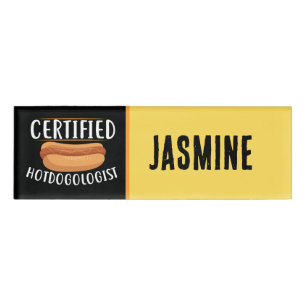 Cool Hotdog-leveranciers of bedrijven Naambadge