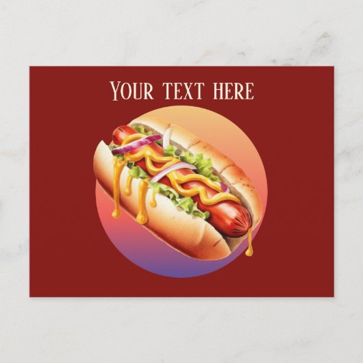 Cool hotdog-leveranciers voegen bericht toe briefkaart (Voorkant)