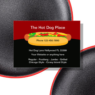 Cool Hotdog Restaurant Visitekaartjes