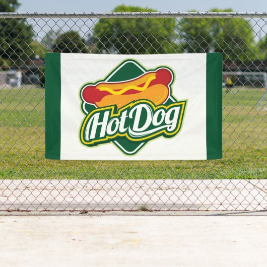 cool hotdog verkopers voedsel spandoek (Insitu)