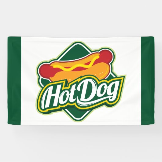 cool hotdog verkopers voedsel spandoek (Horizontaal)