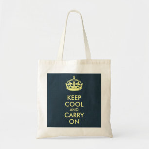 Cool houden en grayish Blue Kraft Paper Tote Bag