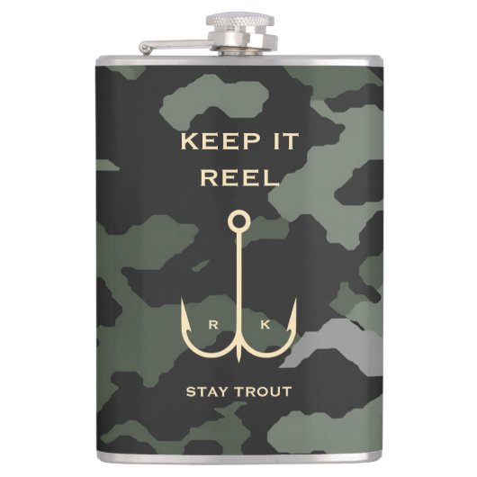 COOL HOUDT IT REEL VIST VADERDAG CAMO HEUPFLES (Voorkant)