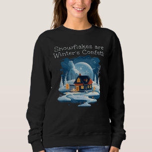 Cool House in het sneeuwseizoen voor Snowflakes Co Trui