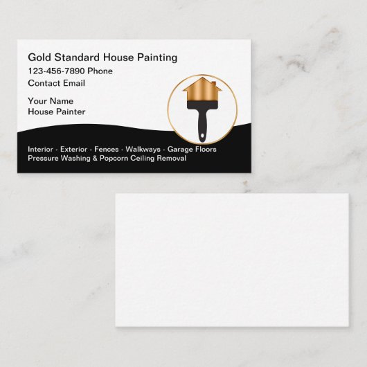 Cool House Painter Modern Visitekaartje (Voorkant / Achterkant)