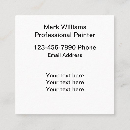 Cool House Painter Visitekaartjes (Achterkant)