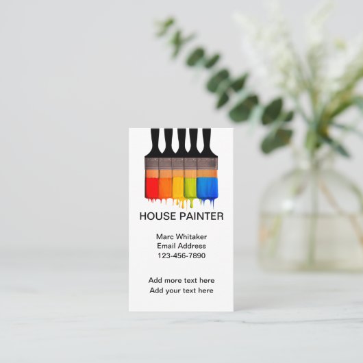 Cool House Painter Visitekaartjes Design Sjabloon (Staand voorkant)