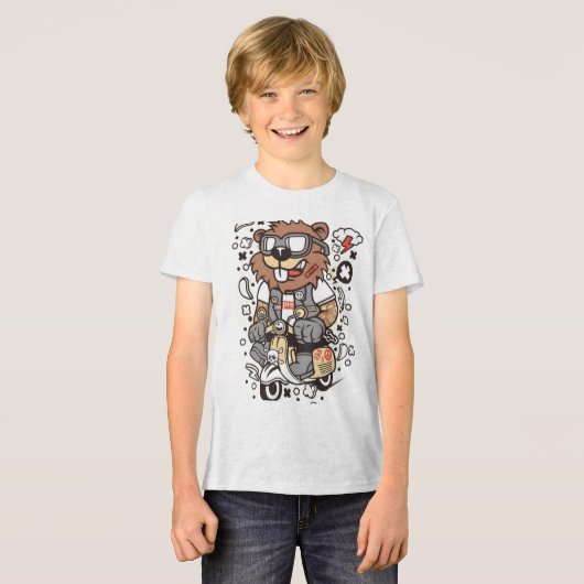 Cool Houthakkersbeer Kids T-Shirt - Artistiek (Voorkant volledig)