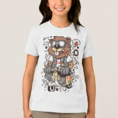 Cool Houthakkersbeer Kids T-Shirt - Artistiek (Voorkant)