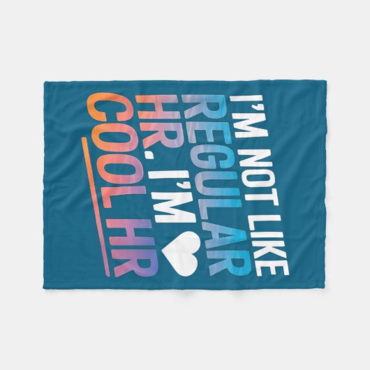 Cool Hr Funny Hr Office Quote Human Resources  Fleece Deken (Voorkant (Horizontaal))