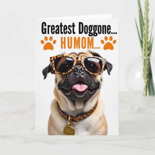 Cool Humom-hond Portretkaart Kaart (Voorkant)