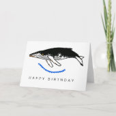 Cool Humpback WHALE - Bedreigde dieren grafiek Kaart (Voorkant)