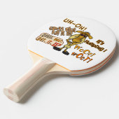 Cool Humpday Camel met tinten Tafeltennisbatje (Voorkant Gekanteld)