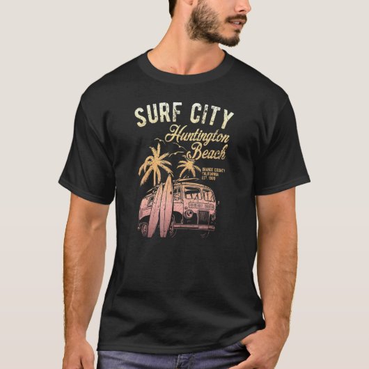  Cool Huntington Beach Surf City Sunset Sur T-shirt (Voorkant)