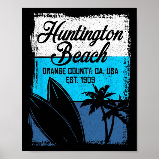 Cool Huntington Beach Surfcompetities Mannen Vrouw Poster (Voorkant)