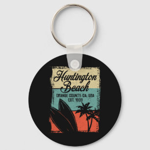 Cool Huntington Beach Surfcompetities Mannen Vrouw Sleutelhanger