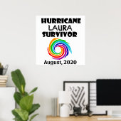 Cool Hurricane Laura Survivor Art Poster (Thuiskantoor)