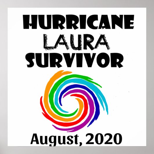 Cool Hurricane Laura Survivor Art Poster (Voorkant)