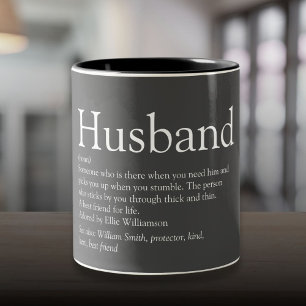 Cool Husband Definition Modern Grey Tweekleurige Koffiemok