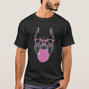 Cool Husky Gezicht Kauwgom Eten En Maakt Een Zeepb T-shirt