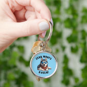 Cool Husky-hond Zero Blaft Gegeven Sleutelhanger (Hand)
