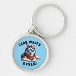 Cool Husky-hond Zero Blaft Gegeven Sleutelhanger
