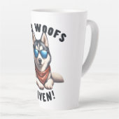 Cool Husky-hond Zero Blaft Niet Latte Mok (Rechterhoek)