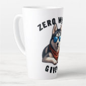 Cool Husky-hond Zero Blaft Niet Latte Mok (Linkerhoek)
