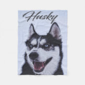 Cool husky hond zwart wit liefhebbers fleece deken (Voorkant)