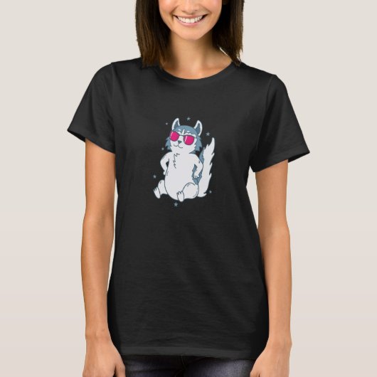 cool Husky sled Dog Snow Nose T-shirt (Voorkant)