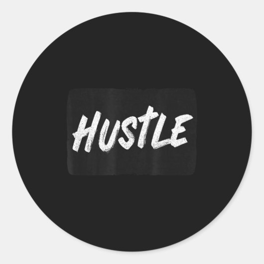 Cool Hustle Emblem For Adults And Kids  Ronde Sticker (Voorkant)