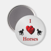 Cool I Heart Paarden Design Magneet (Voorkant / Achterkant)
