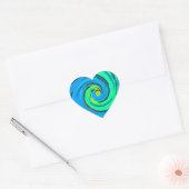 Cool I Love Hawaii: Floral Pop Patroon Design Hart Sticker (Envelop)