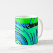 Cool I Love Hawaii: Floral Pop Patroon Design Koffiemok (Voorkant rechts)