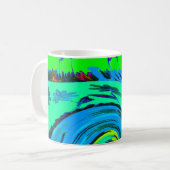 Cool I Love Hawaii: Floral Pop Patroon Design Koffiemok (Voorkant links)