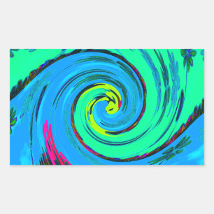 Cool I Love Hawaii: Floral Pop Patroon Design Rechthoekige Sticker