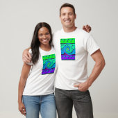 Cool I Love Hawaii: Floral Pop Patroon Design T-shirt (Unisex)