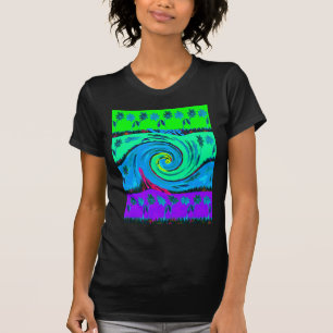 Cool I Love Hawaii: Floral Pop Patroon Design T-shirt