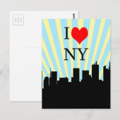 Cool I Love Heart New York Design Briefkaart (Voorkant / Achterkant)