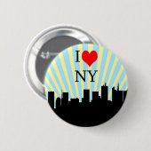 Cool I Love Heart New York Design Ronde Button 5,7 Cm (Voorkant /achterkant)
